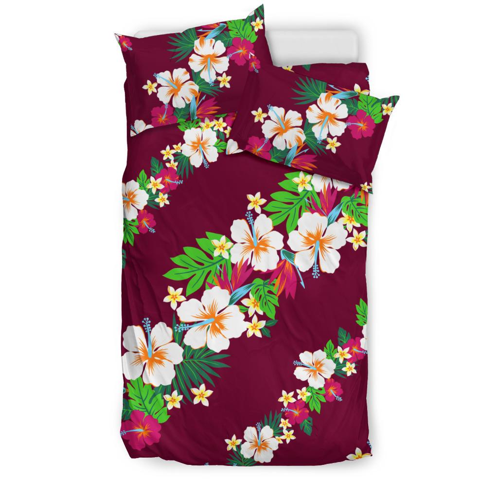 Hawaiian Themed Pattern Print Design H06 Bedding Set