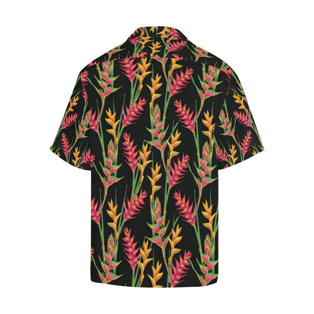 Heliconia Pattern Print Design HL01 Men's Hawaiian Shirt - JorJune