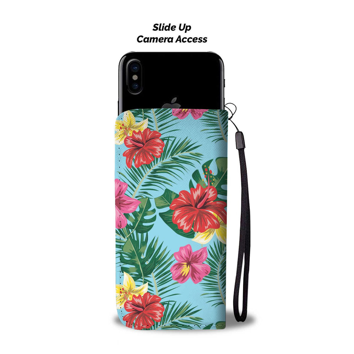 Hibiscus Hawaiian Flower Wallet Phone Case - JorJune