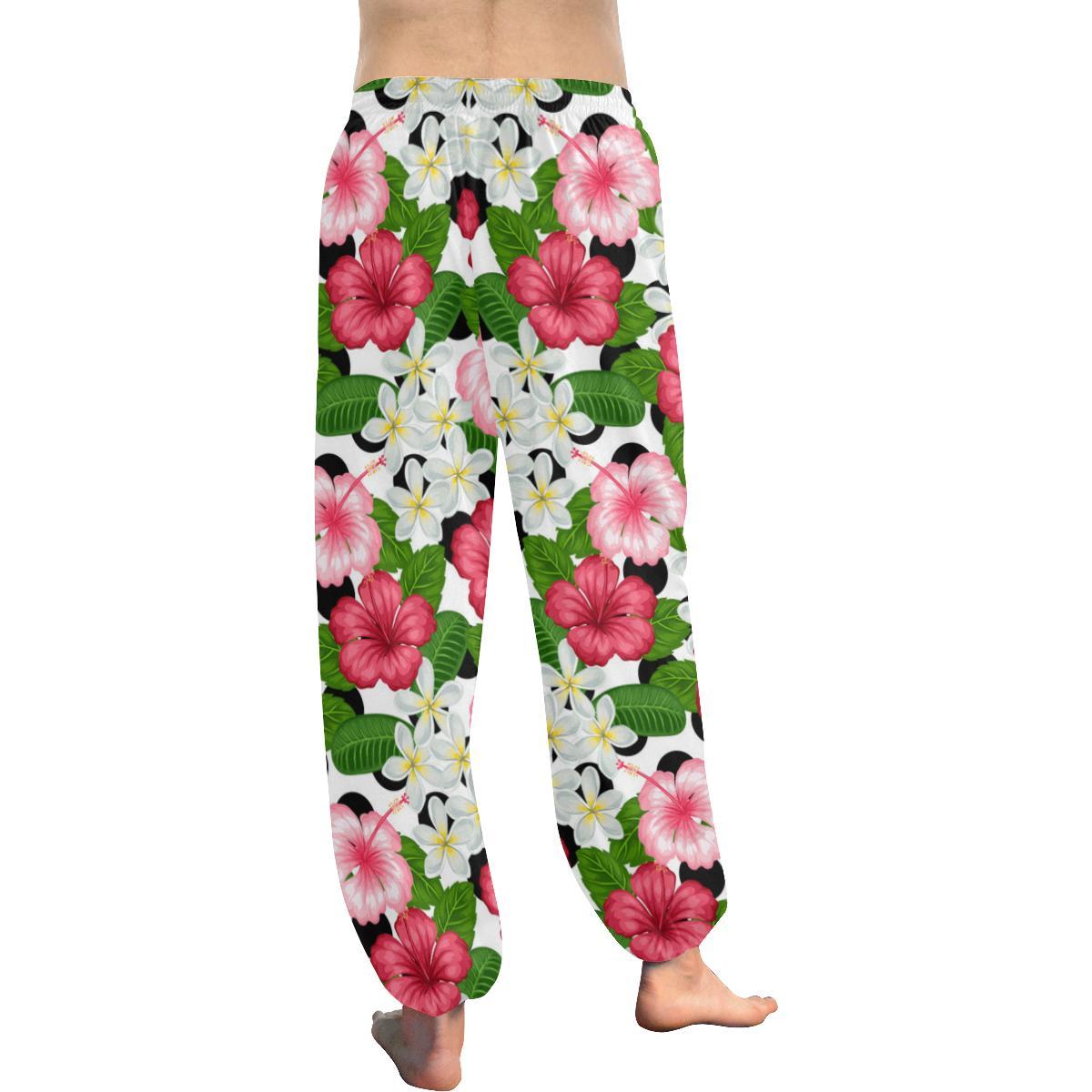 Hibiscus plumeria Hawaiian Flower Harem Pants - JorJune