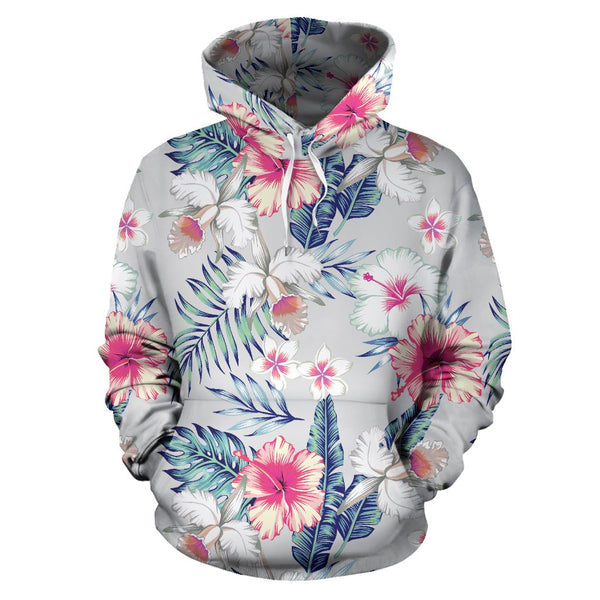 Hibiscus Print Pullover Hoodie - JorJune