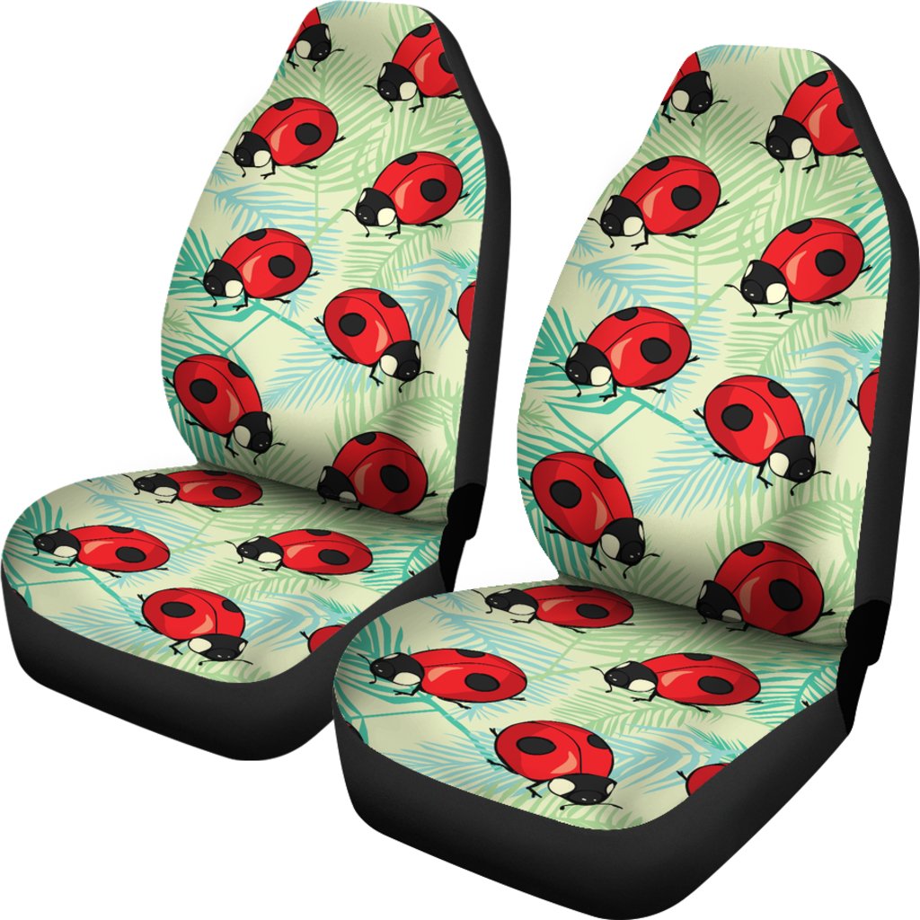 Ladybug Cute Print Pattern Universal Fit Car Seat Covers Jorjune