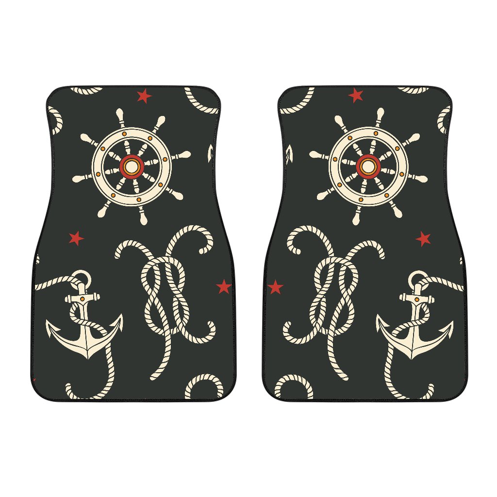 Nautical Anchor Pattern Car Floor Mats Jorjune