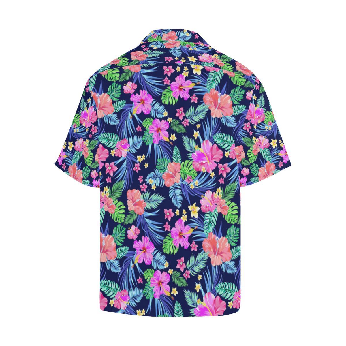 Neon Hibiscus Pattern Print Design HB016 Hawaiian Shirt - JorJune