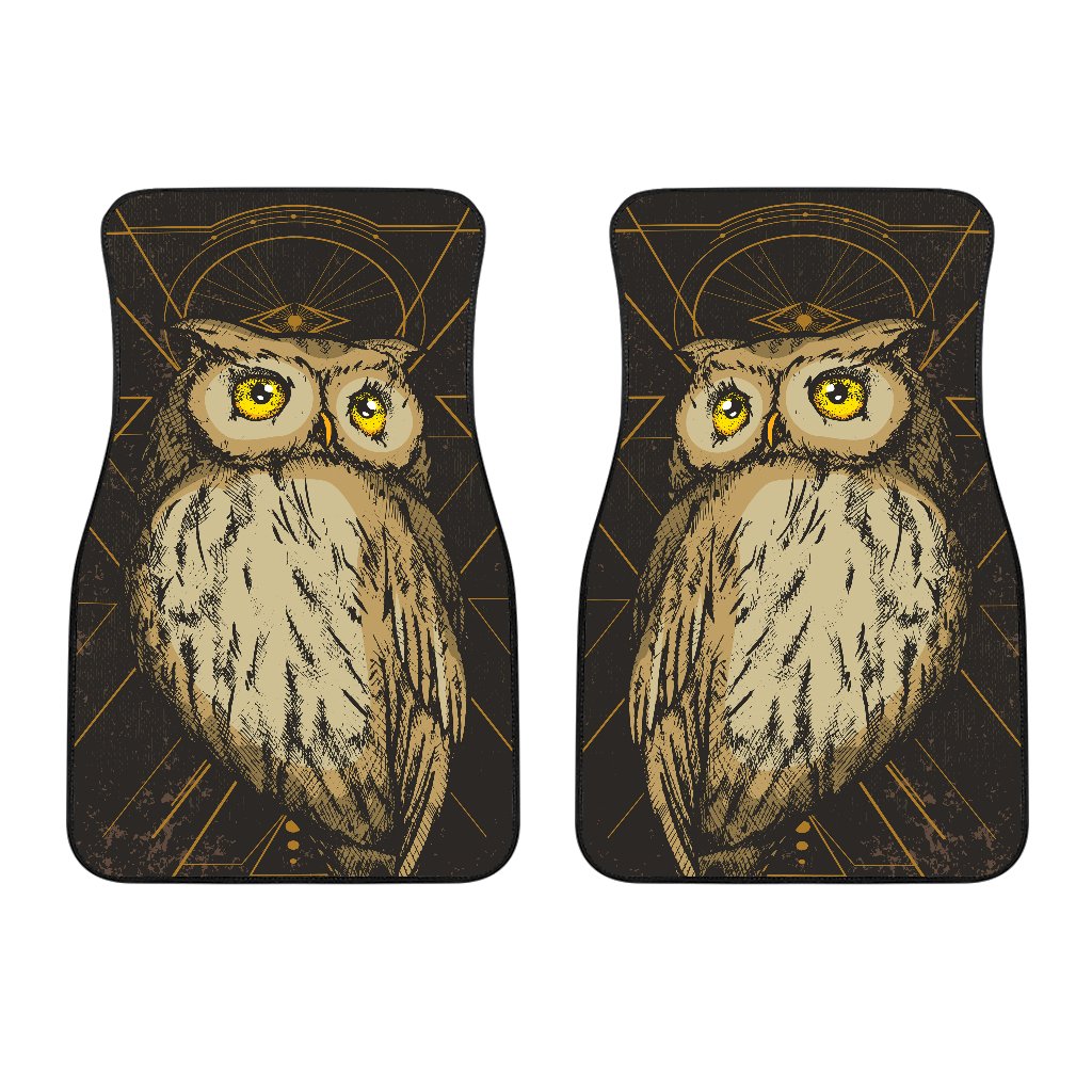 Owl Geometric Line Car Floor Mats Jorjune