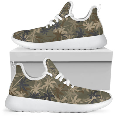 Palm Tree Camouflage Mesh Knit Sneakers Shoes