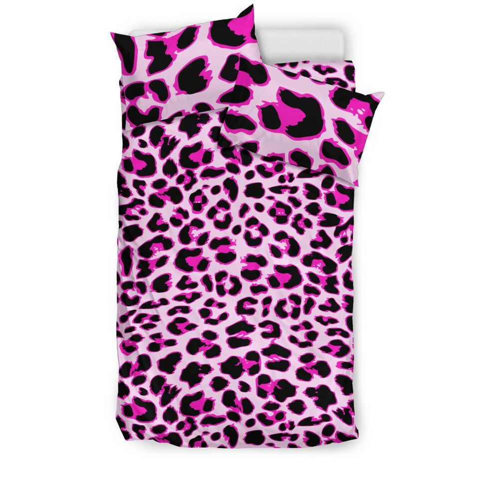 Pink Leopard Print Bedding Set Jorjune