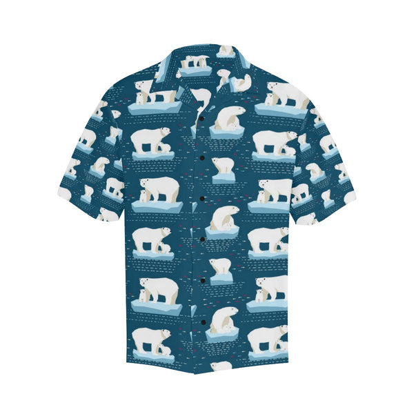 Polar Bear Pattern Print Design PB02 Men's Hawaiian Shirt - JorJune
