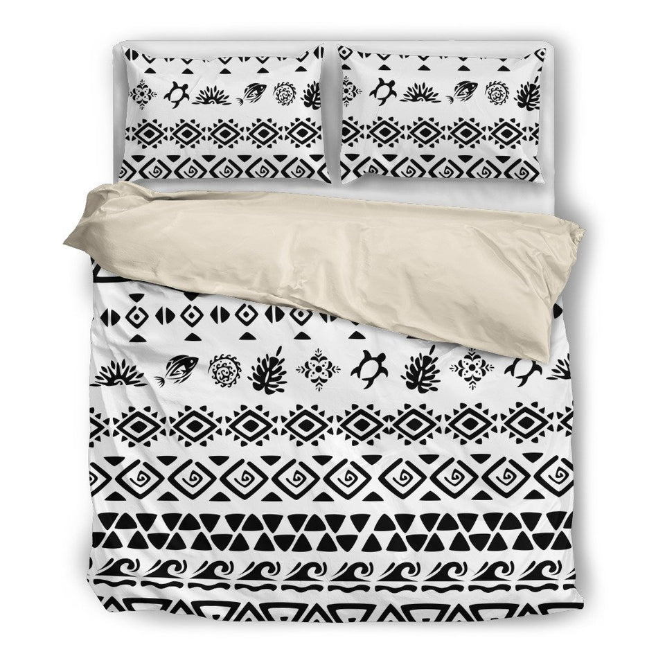 Polynesian Tribal Aztec Hawaiian Bedding Set Jorjune