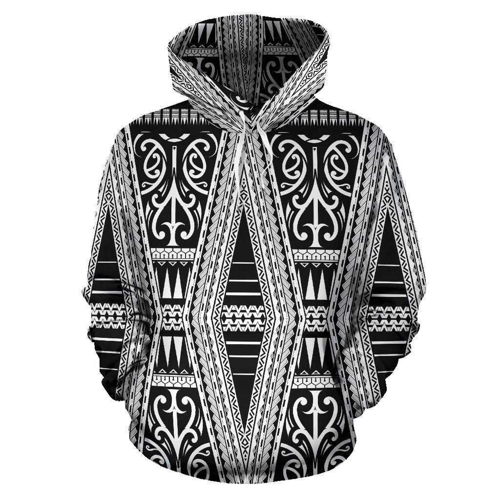 Polynesian Tribal Design Pullover Hoodie - JorJune