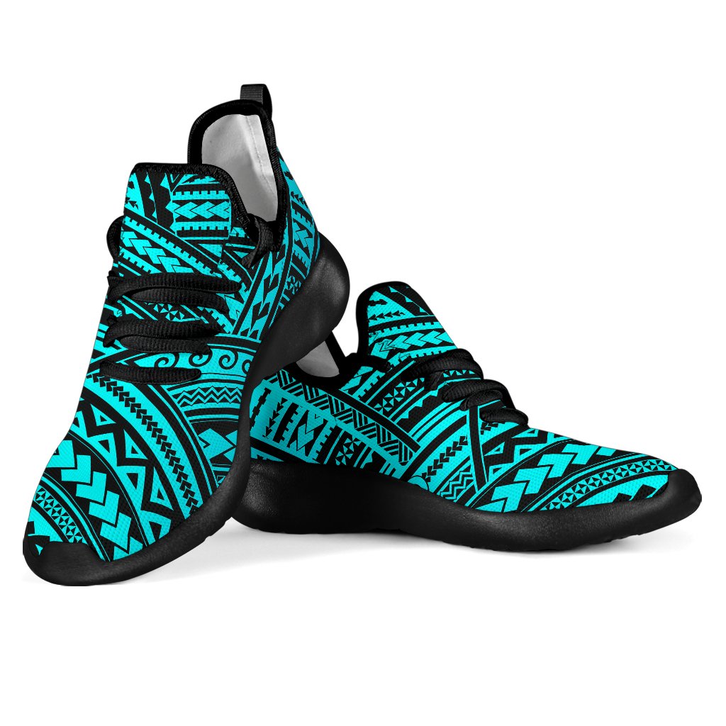 Polynesian Tribal Mesh Knit Sneakers Shoes - JorJune