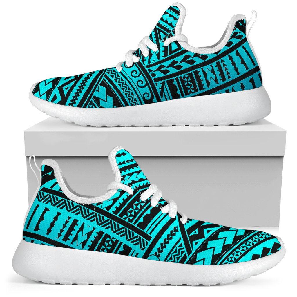 Polynesian Tribal Mesh Knit Sneakers Shoes - JorJune