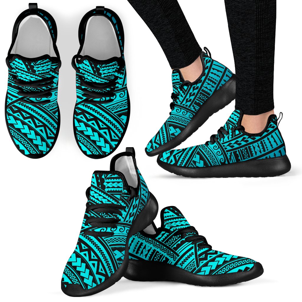 Polynesian Tribal Mesh Knit Sneakers Shoes - JorJune