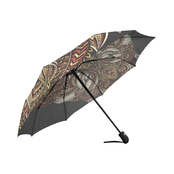 Red Wolf Tribal Automatic Foldable Umbrella - JorJune