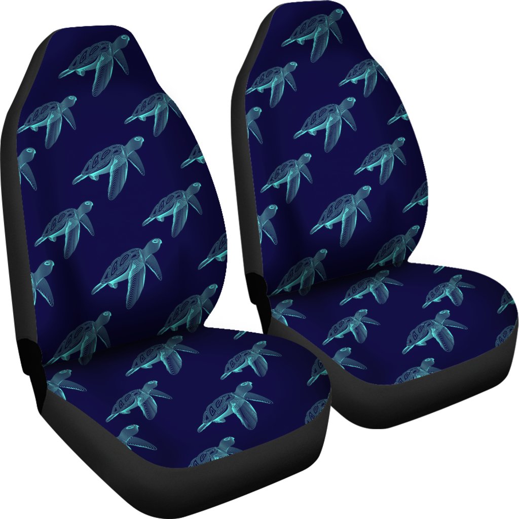 Sea Turtle Pattern Print Design T04 Universal Fit Car Seat Covers Jorjune