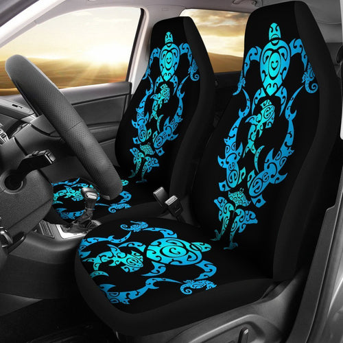 Tribal Sea Turtle Polynesian Hawaiian Universal Fit Car Seat Covers Jorjune