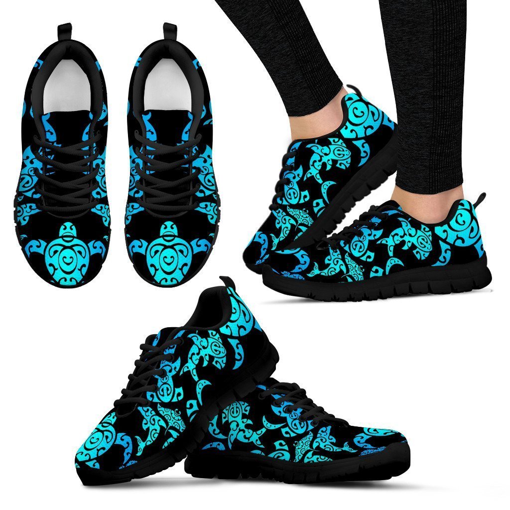 Sea turtle Polynesian Tribal Hawaiian Women Sneakers Shoes – JorJune