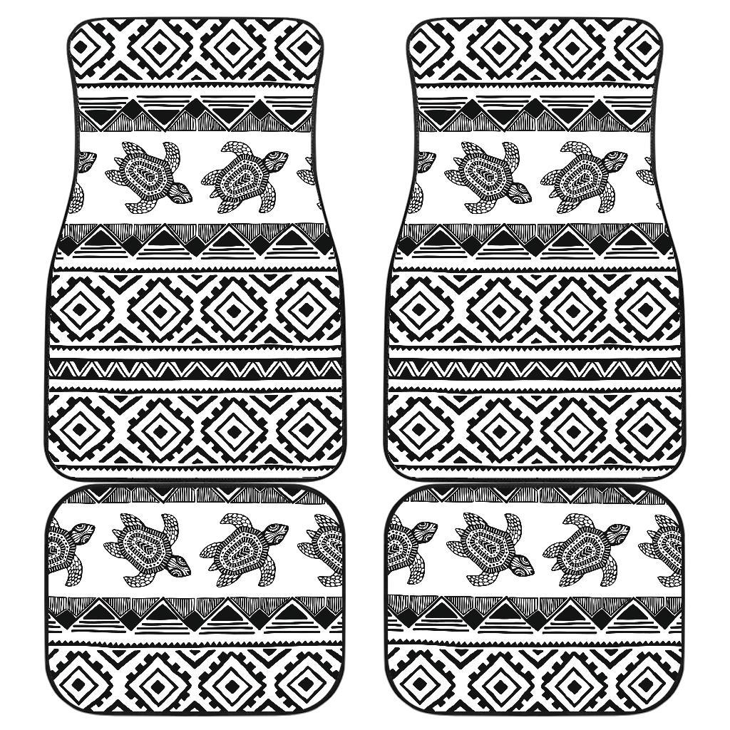 Sea Turtle Tribal Aztec Front And Back Car Floor Mats Jorjune