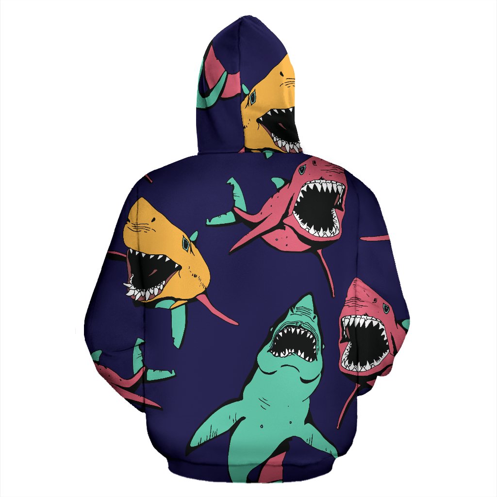 Shark Bite Pattern Pullover Hoodie - JorJune