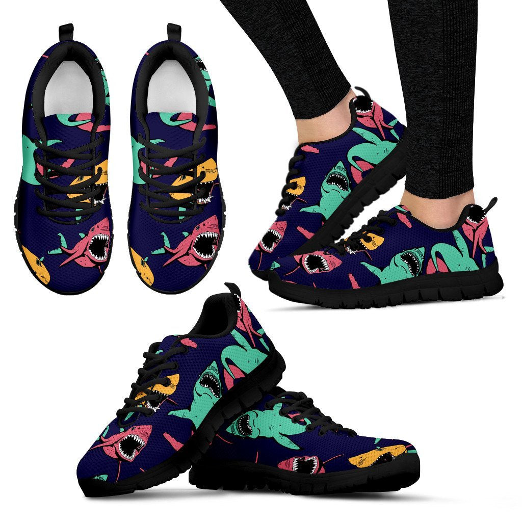 Shark Bite Pattern Women Sneakers Shoes – JorJune