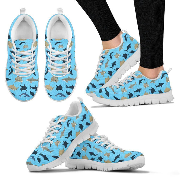 Sharks Women Sneakers Shoes - JorJune