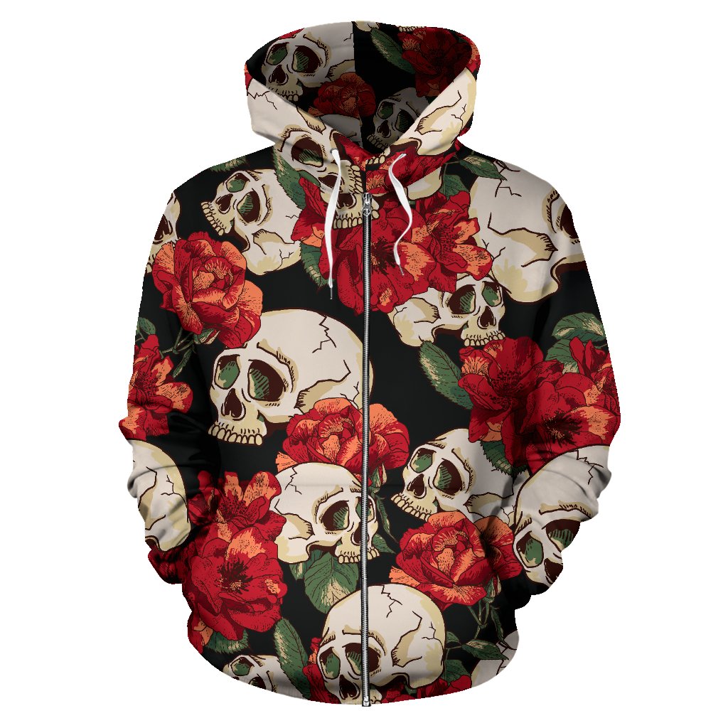 rose zip up hoodie