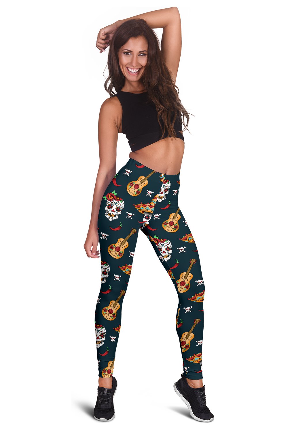 Sugar Skull Mexican Women Leggings - JorJune