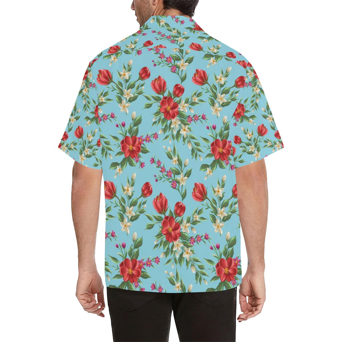 Summer Floral Pattern Print Design SF011 Men's Hawaiian Shirt - JorJune