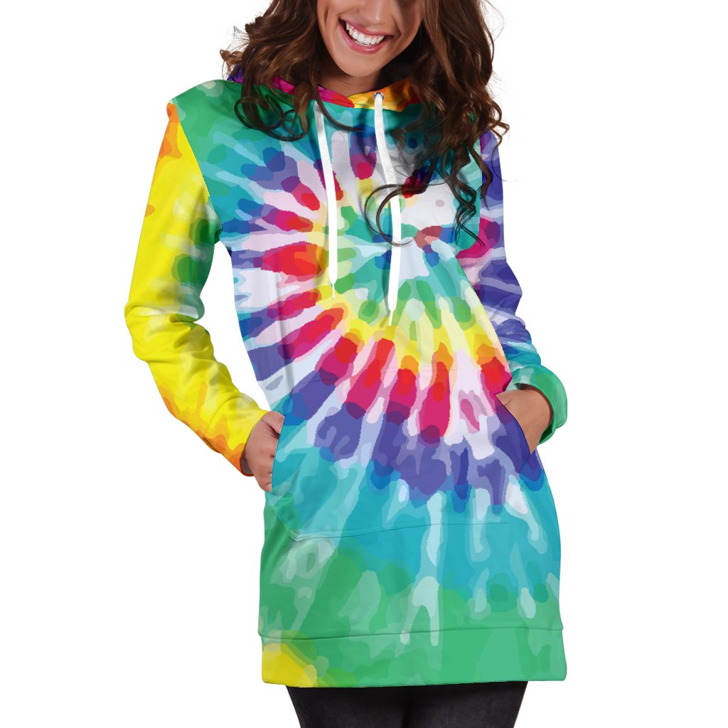 tie dye hoodie dress