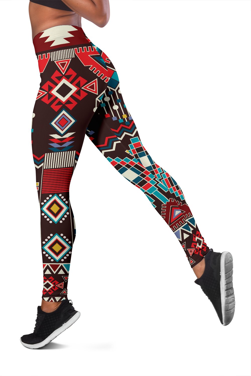 Women Tribal Style Printed Leggings High Waisted Yoga Pants Pockets for  Women