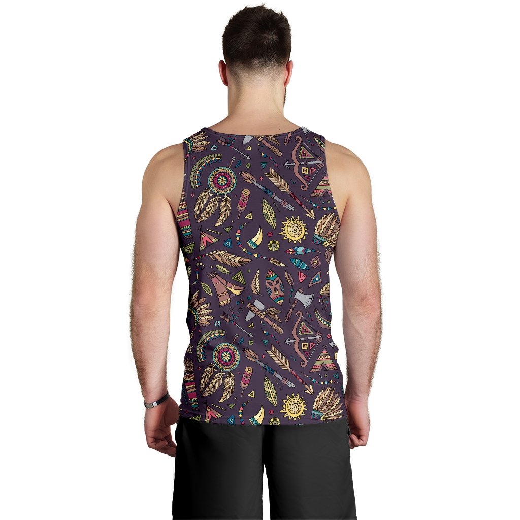 Tribal native american Aztec Men Tank Top - JorJune