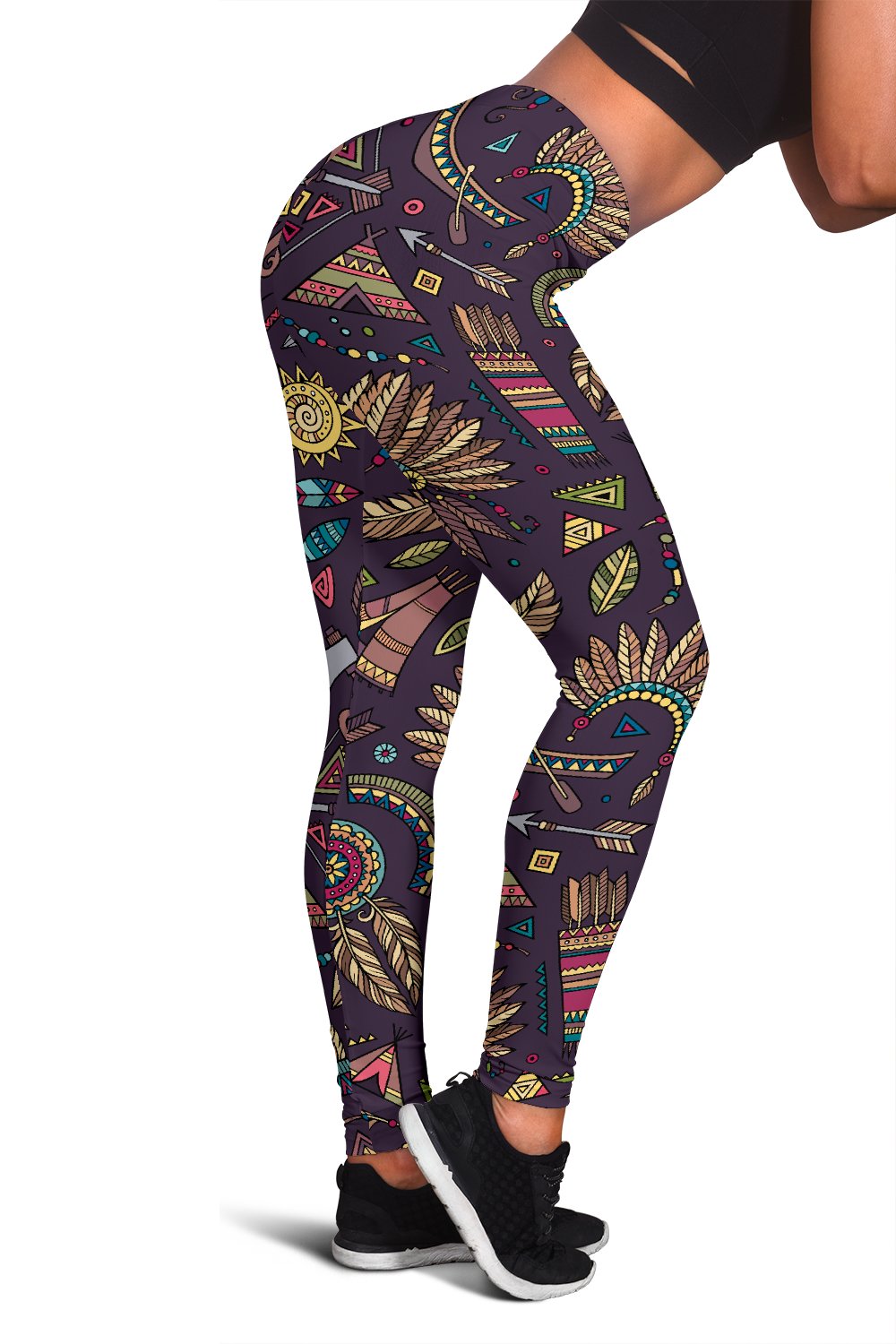 New Women Fashion Native American 3D All Over Printed Legging + Hollow  TankYoga Pants Plus Size Casual High Waist Sport Pants Leggings