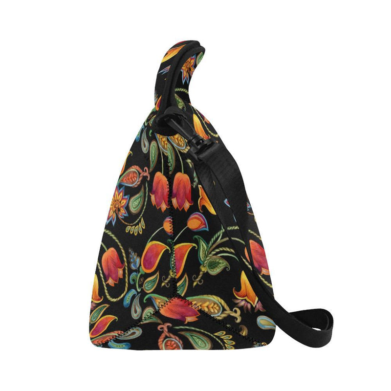 Tulip Boho Pattern Print Design TP09 Neoprene Lunch Bag - JorJune