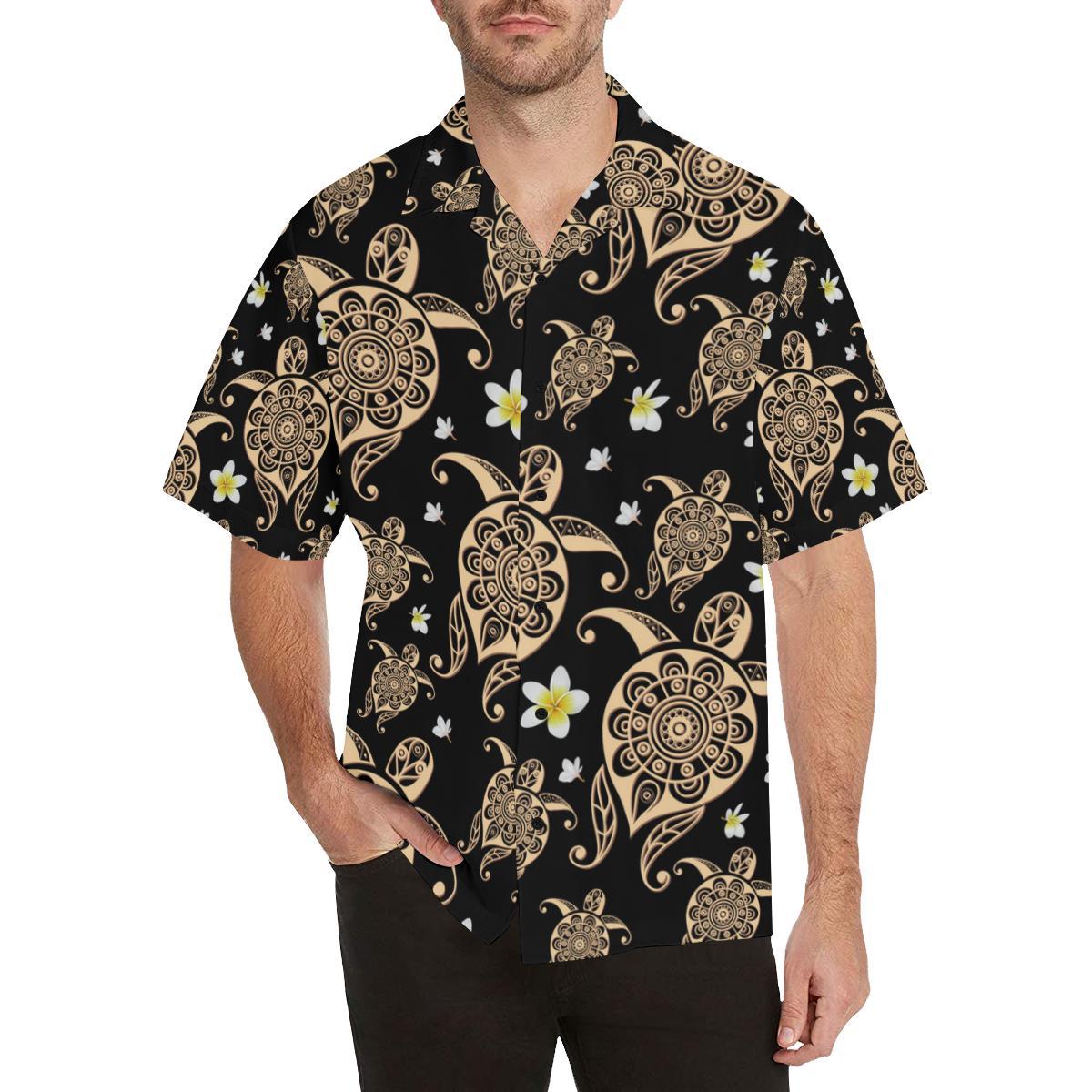 Turtle Polynesian Tribal Men's Hawaiian Shirt - JorJune