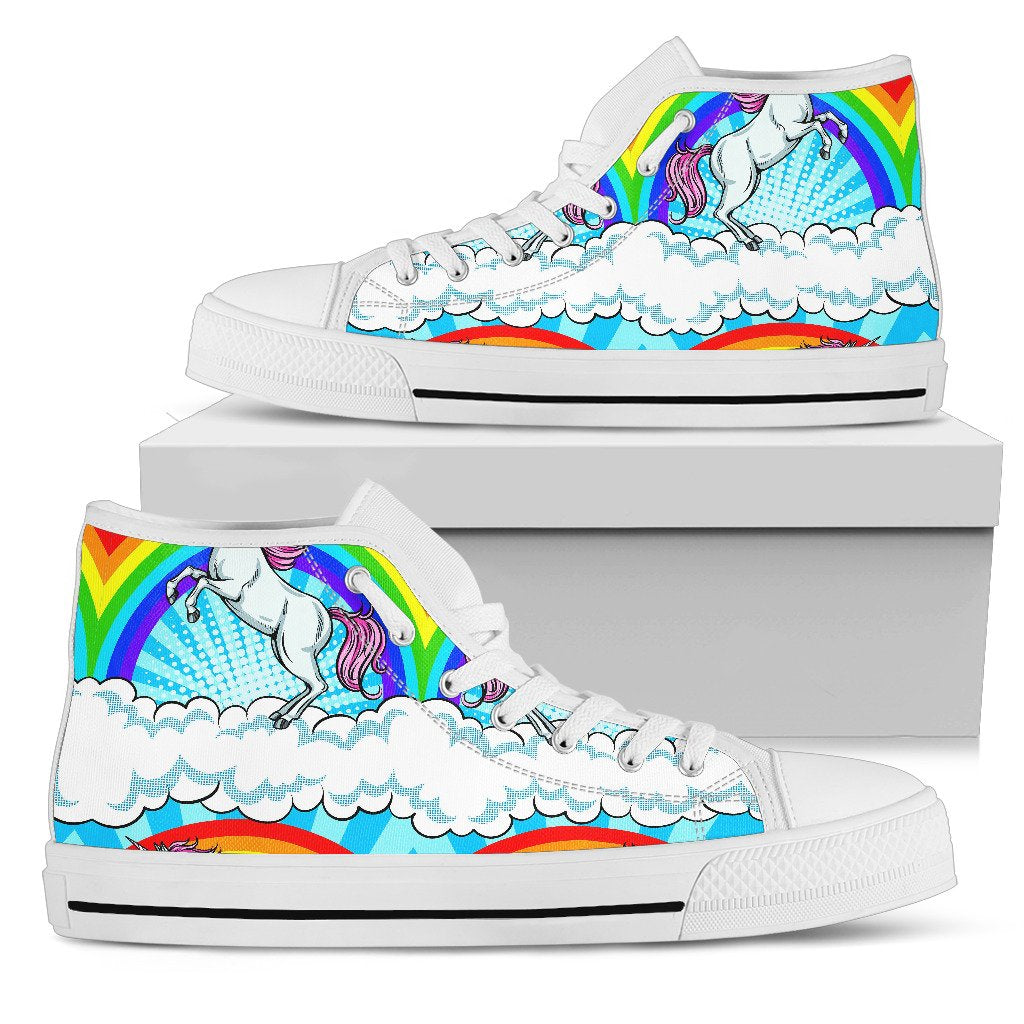 Unicorn Rainbow Women High Top Shoes – JorJune