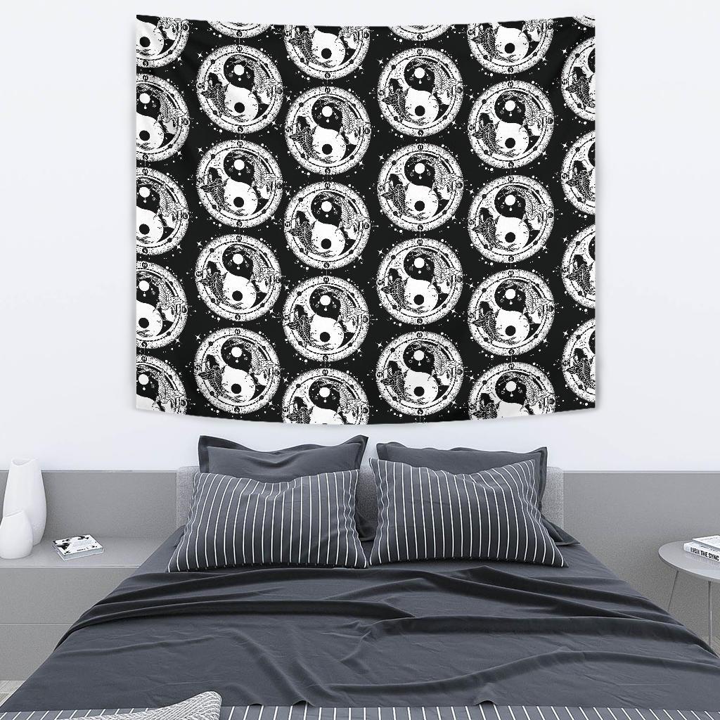 Yin Yang Koi Fish Tapestry