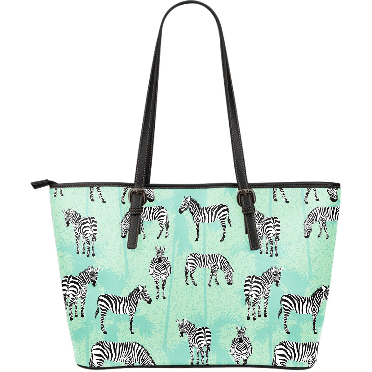 Zebra Pattern Leather Tote Bag - JorJune