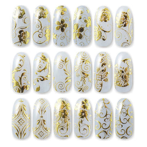 silver nail art stickers