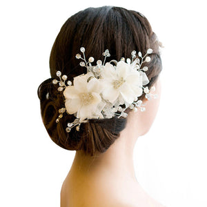 floral headdress wedding