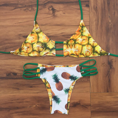 pineapple bathing suit top