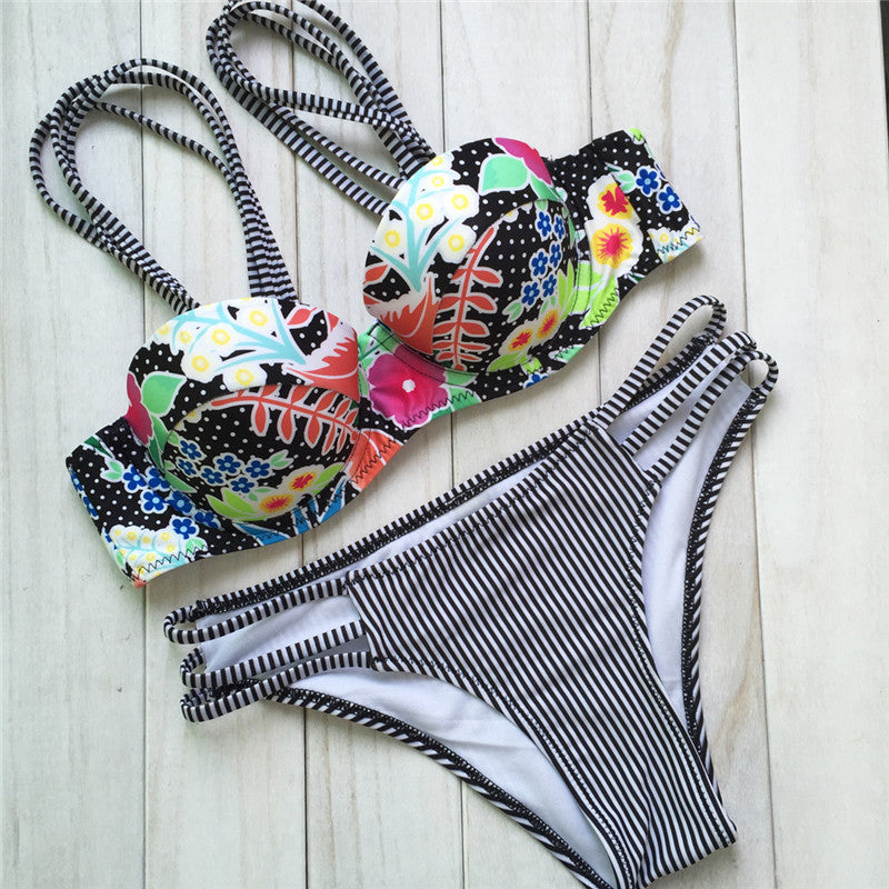 super push up bandeau bikini