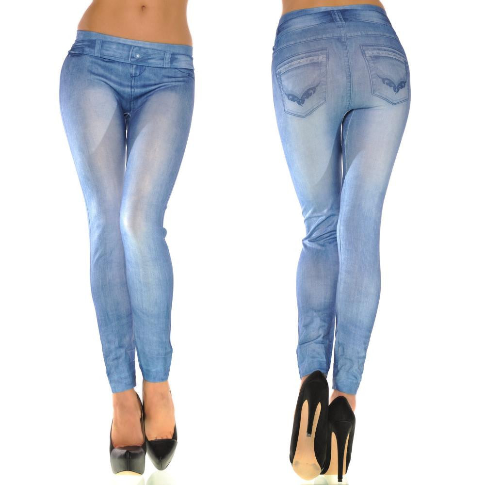 ladies sky blue jeans