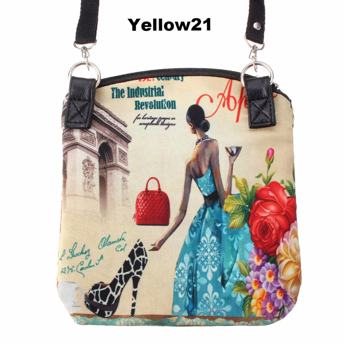 New Women Messenger Bags Vintage Canvas Printing Small Satchel Shoulde – Gifts Leads