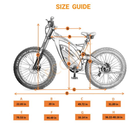 Ecotric Bison Size Chart