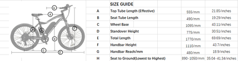 Ecotric Leopard Size Guide