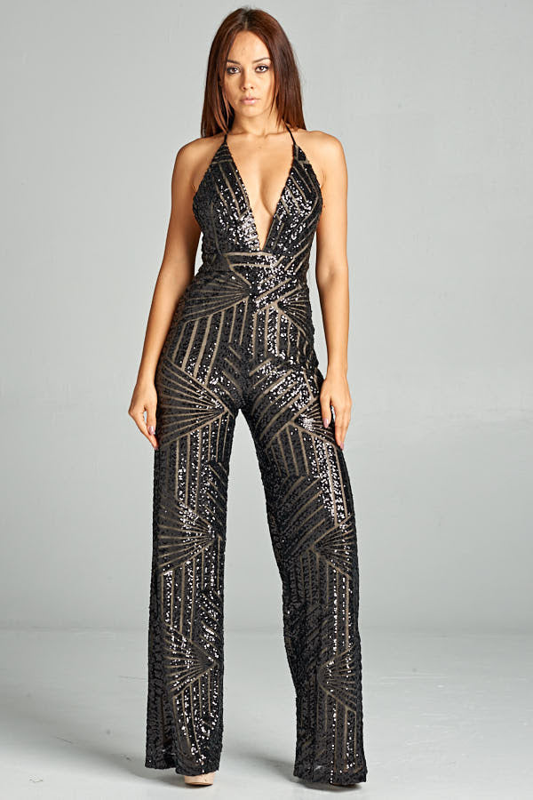 prom sequin jumpsuit