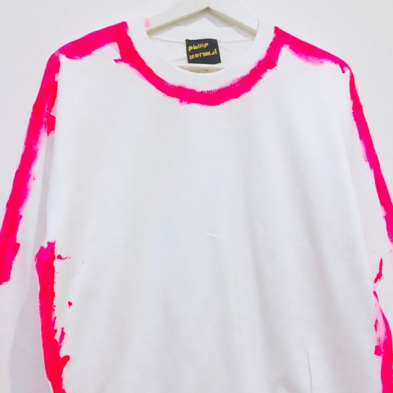 Neon Pink Outline Sweatshirt – Philip Normal