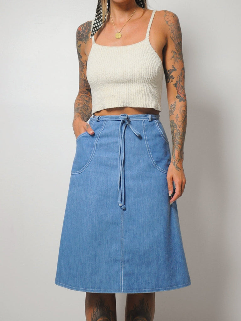 70s denim skirt