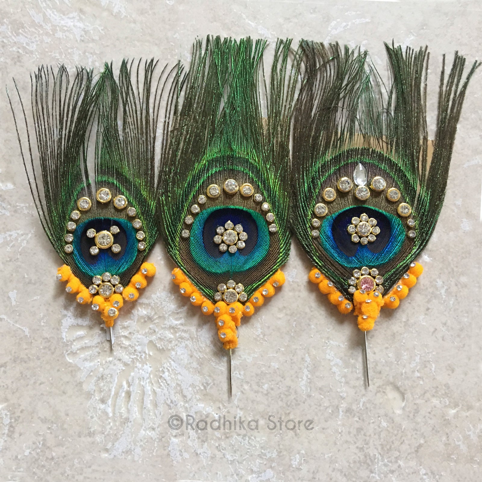 Beaded Peacock Feather Leather Earrings - Beadmask