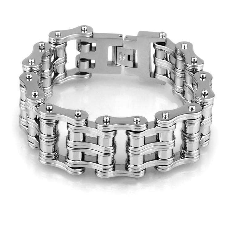 Double Layer Motorcycle Chain Link Bracelet